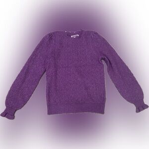 LOFT Women's Textured Purple Sweater Like New